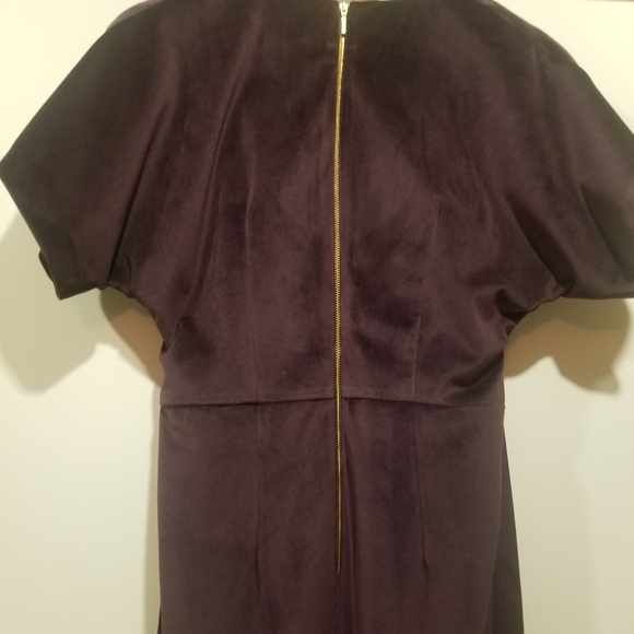 Gorgeous velvet plum color kimono dress - Picture 6 of 9
